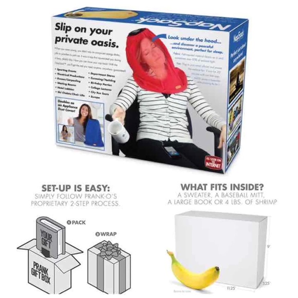 Prank Gift Box NapSack Medium Fake Gag Christmas Grad Father's Day - Picture 4 of 4